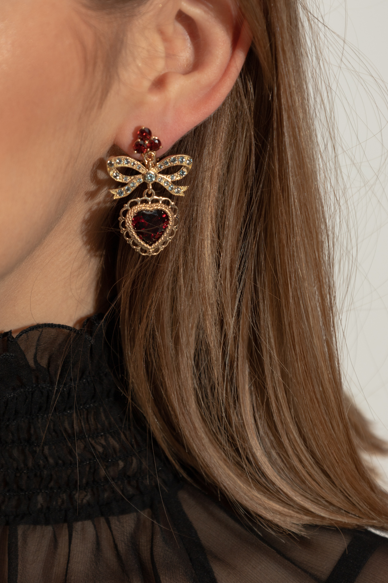 Dolce & Gabbana 'Newton’ earrings Earrings with DG logo and shell in Gold for Women
